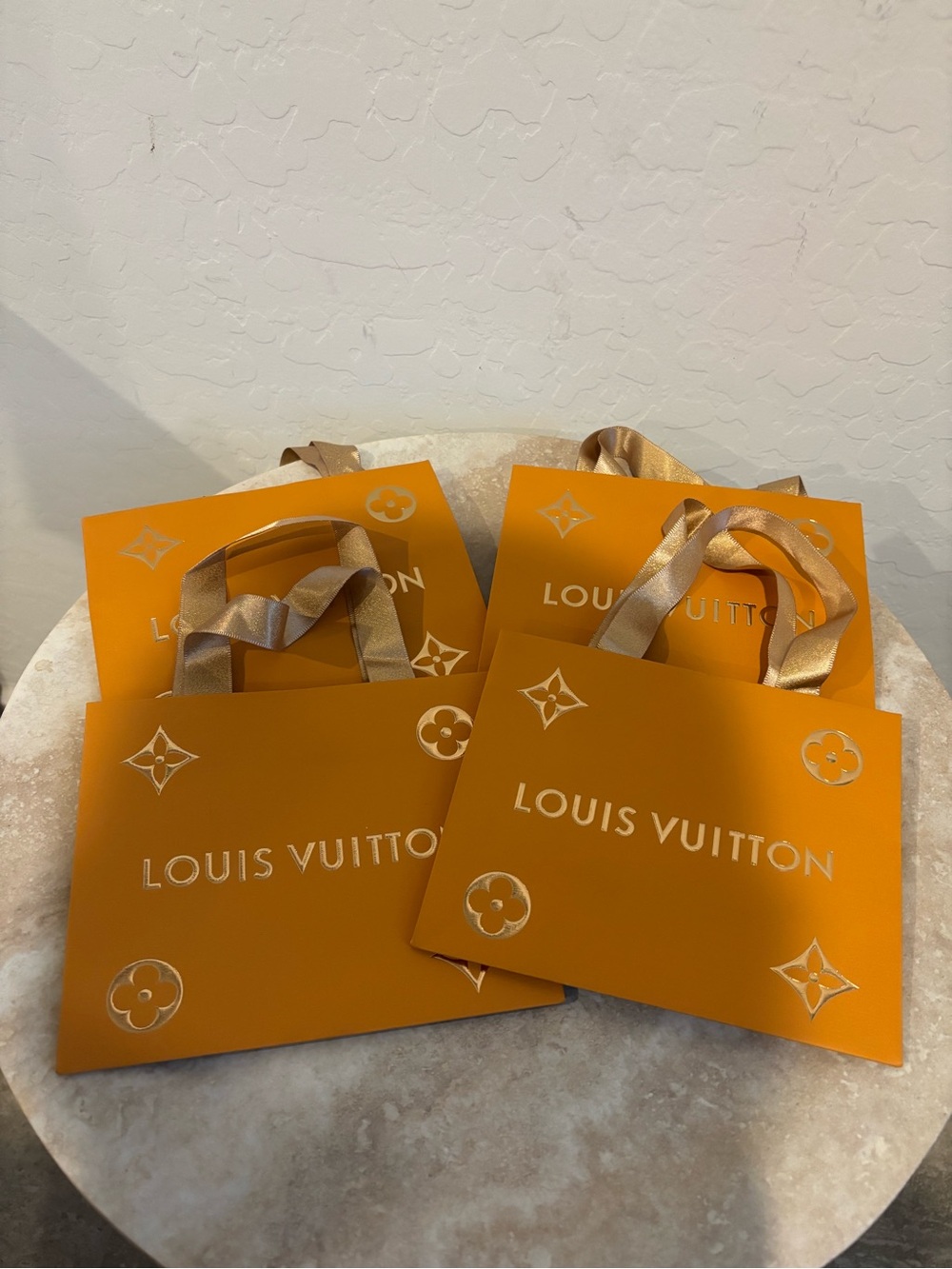 Louis Vuitton Orange Gift Bag Lot